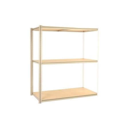 Global Equipment High Capacity Add-On Rack 72x24x843 Levels Wood Deck 1000 Lb Per Level Tan 581004